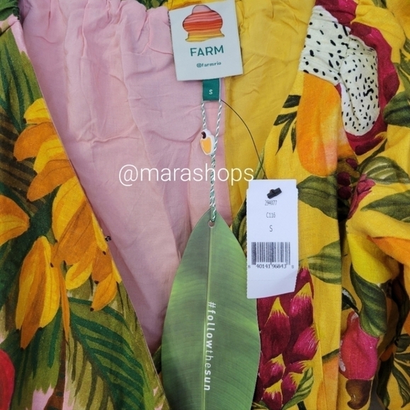 Farm Rio Mixed Print Midi Wrap Dress - Picture 6 of 8